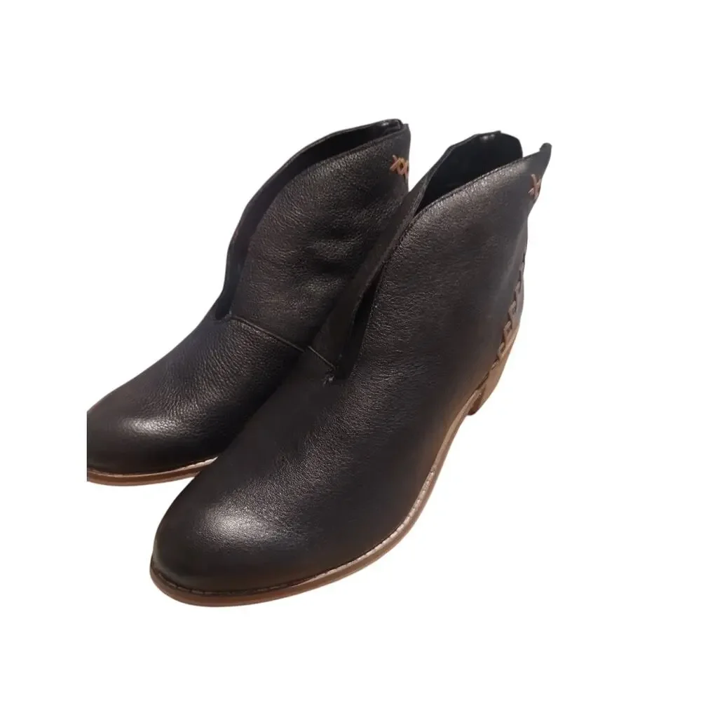 Naughty Monkey Women's 9.5 Leather Western Coastal Cowgirl Country‎ Prep Booties